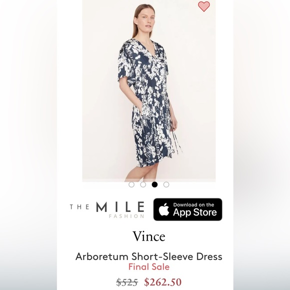 Vince Arboretum Pleated Floral Mini Dress - Picture 5 of 5